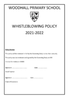 Whistleblowing Policy 2021-2022