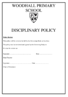 2021 Behaviour and Discipline Policy