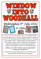 June 2022 Window into Woodhall poster